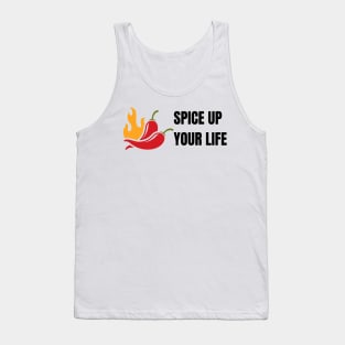 Spice up your life Cooking Hot Peppers Chef Grill BBQ Tank Top